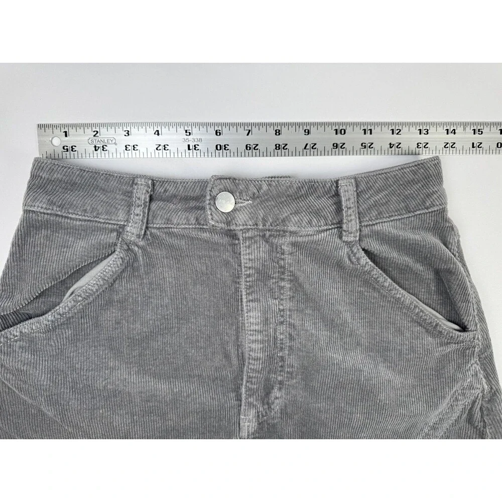 Pilcro Anthropologie Corduroy Mini Skirt Size 4 Gray Cotton‎ Modal Blend Fall